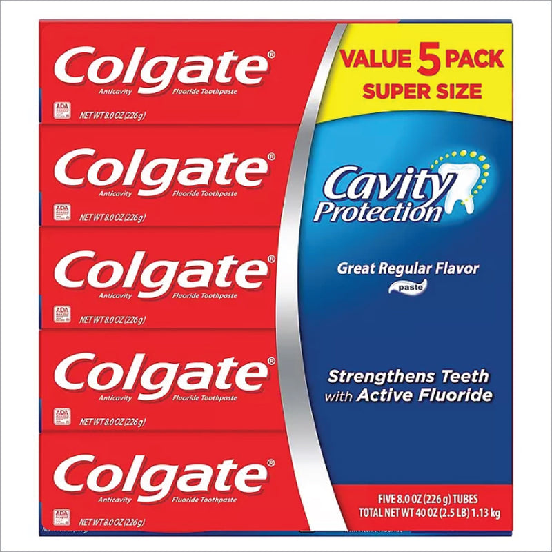 コルゲート Colgate Cavity Protection フッ素入り歯磨き粉 （226g × 5本セット）